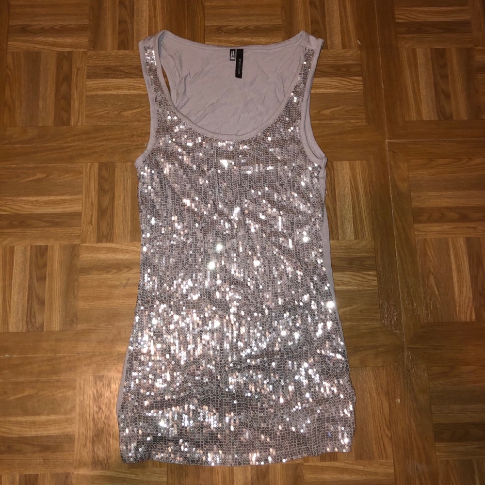 Blouse sparkly tank top